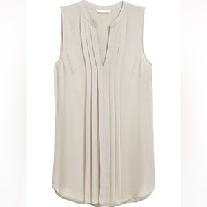 H&M sleeveless blouse grey light mole size 6 womens shirt blouse tops